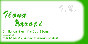 ilona maroti business card